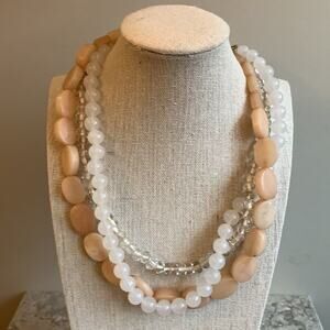 3 strand acrylic beaded necklace